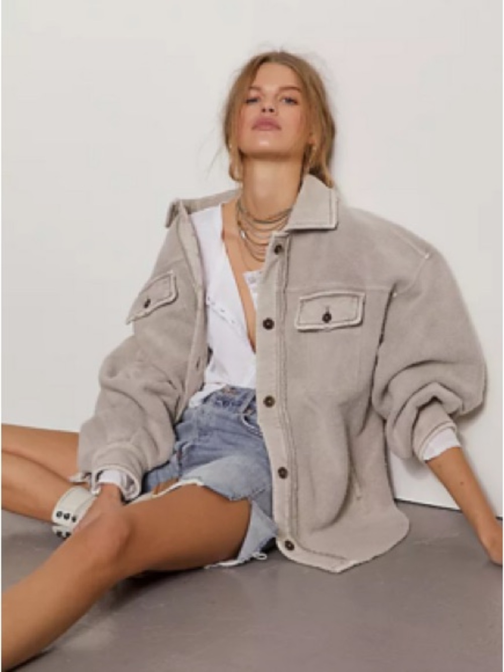 Free People Ruby Jacket in Stone